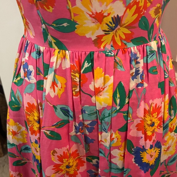 Kate Spade Carolyn Floral Pink Midi Dress - Picture 5 of 11